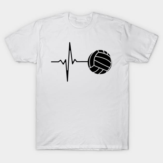 Volleyball Heartbeat T-Shirt by Shiva121